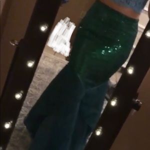 Costume Sequins Mermaid Long Tail Skirt